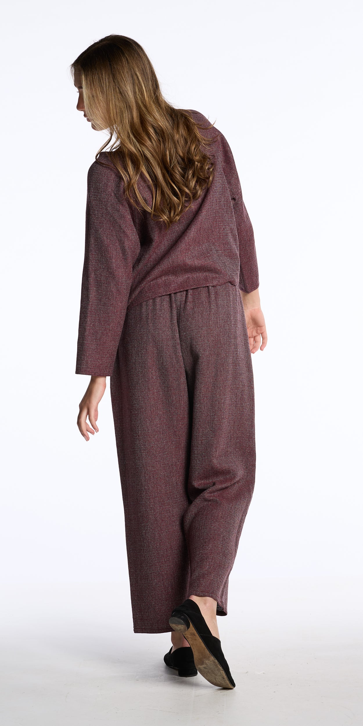 Zoran 1990s Burgundy Wool Ensemble
