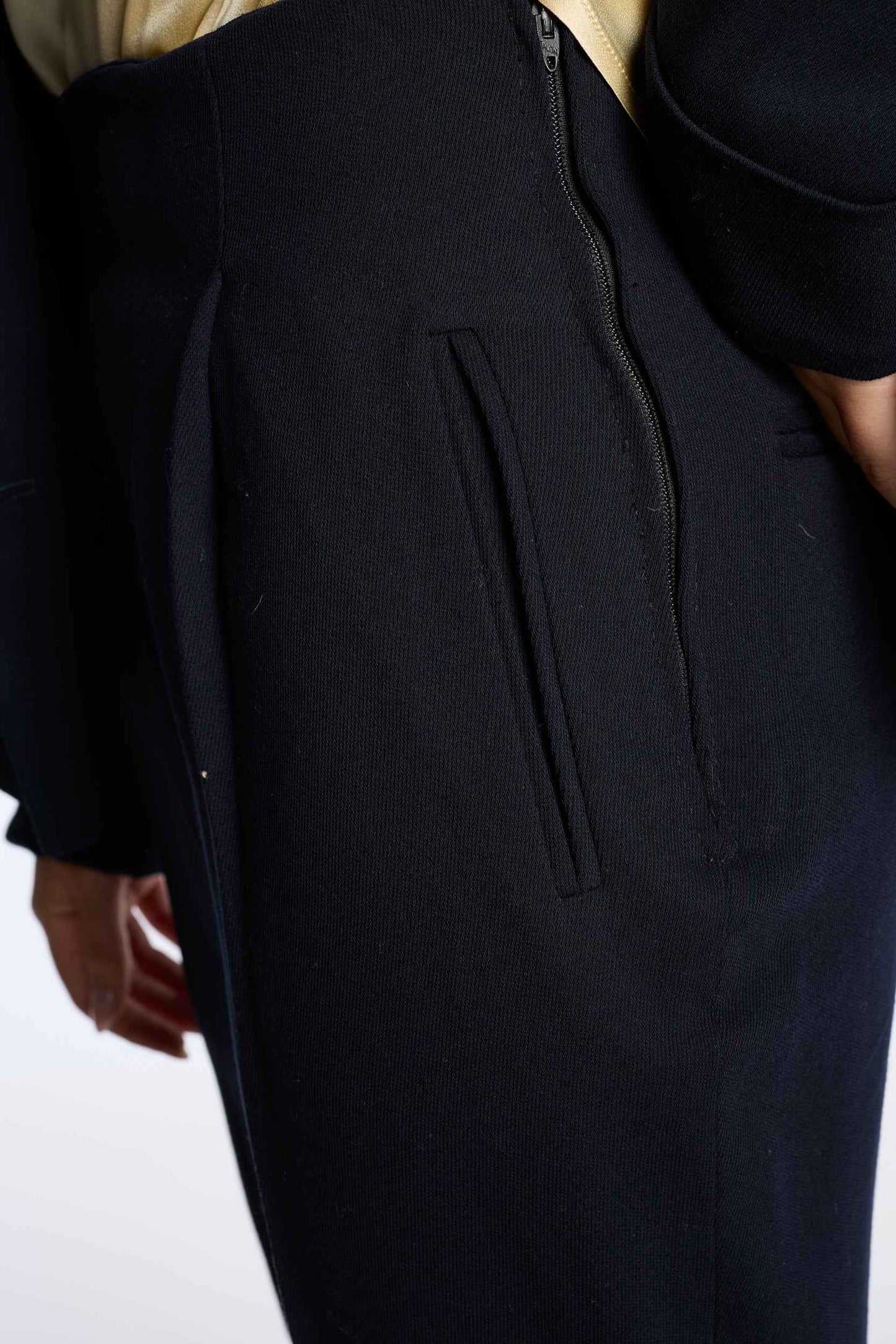 Romeo Gigli 1990s Navy Wool Double Breasted Suit