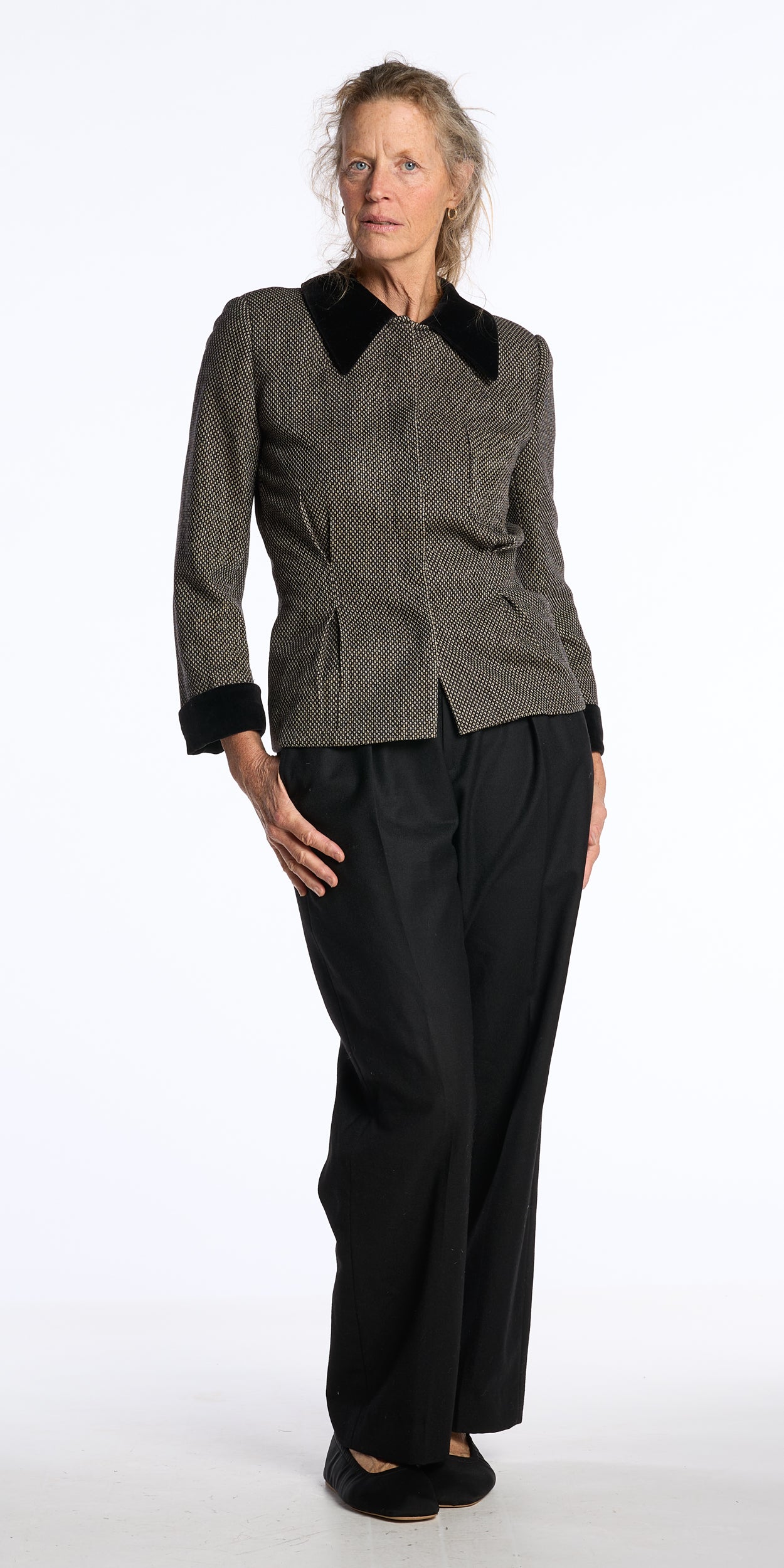 Yves Saint Laurent 1990s Black Wool Pleated Trousers
