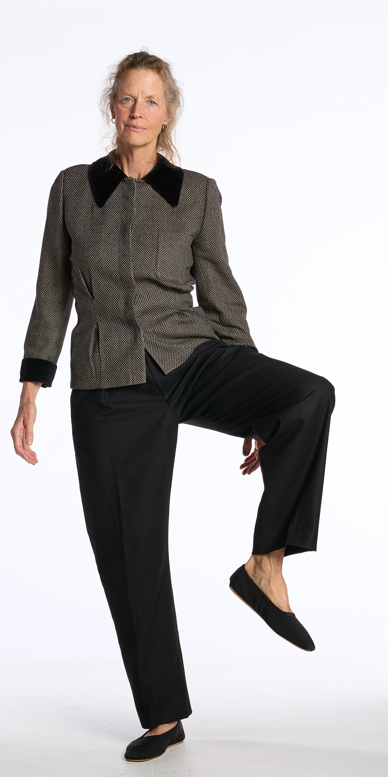 Yves Saint Laurent 1990s Black Wool Pleated Trousers