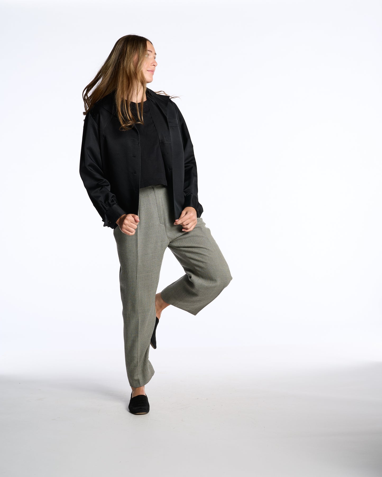 Givenchy Couture 1980s-1990s Gray Textured Wool Trousers