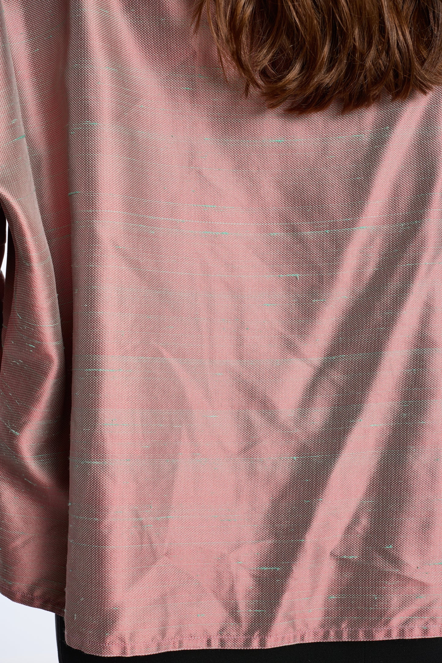 Zoran 1990s Rose Matted Silk Asymmetric Wrap Jacket
