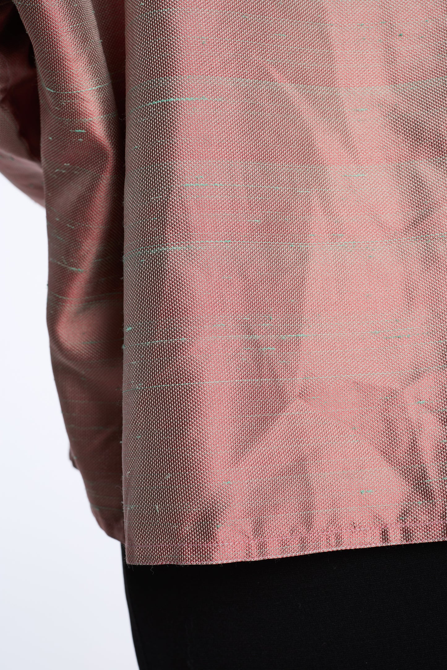 Zoran 1990s Rose Matted Silk Asymmetric Wrap Jacket