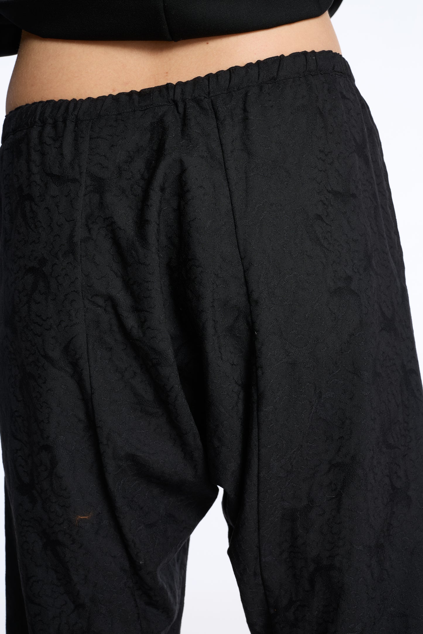 Junya Watanabe Comme des Garçons SS 2005 Black Wool Jacquard Pants