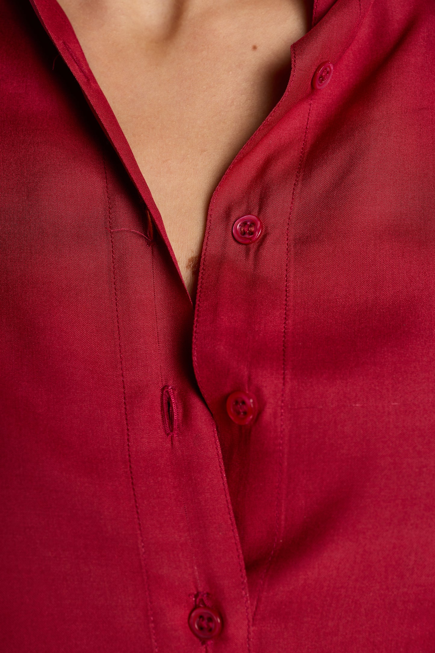 Pauline 1980s Silk Cherry Dolman Sleeve Blouse