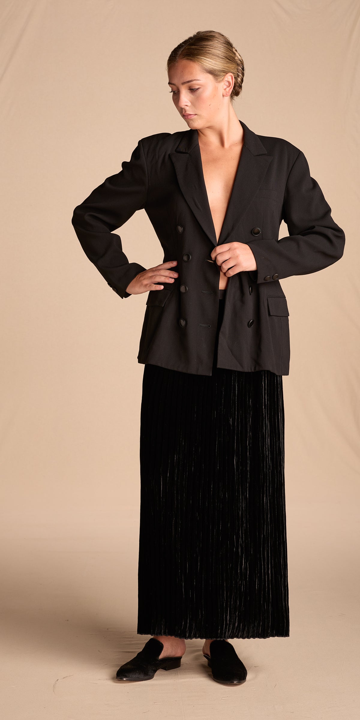 Holly Harp 1980s-1990s Velvet Skirt