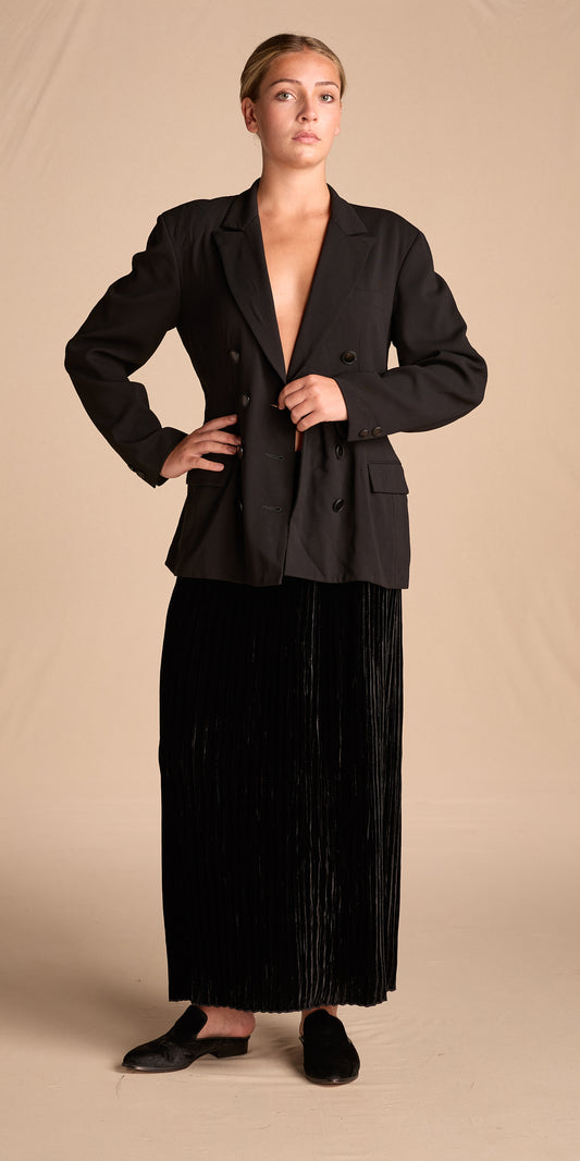 Holly Harp 1980s-1990s Velvet Skirt