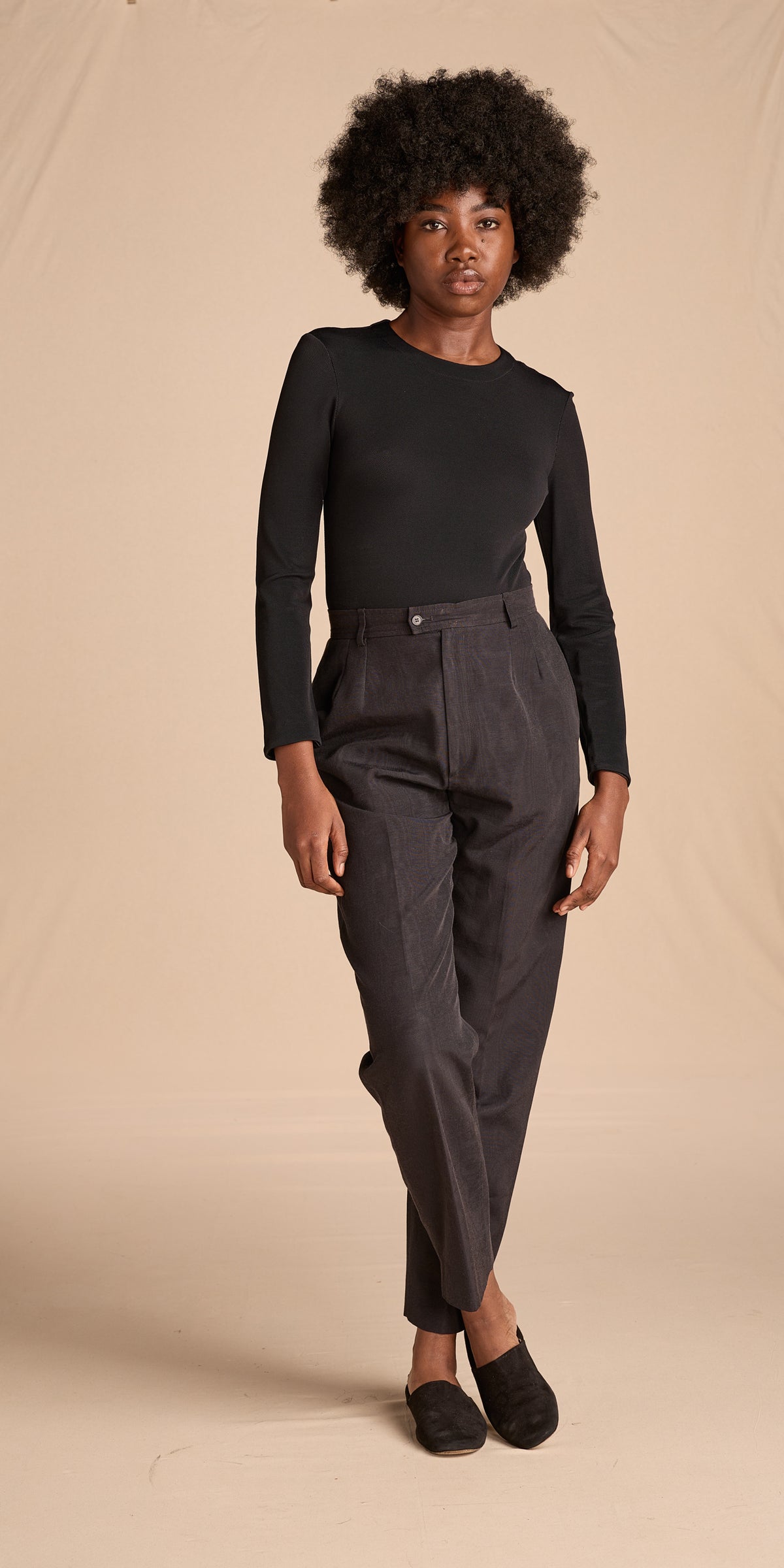 Giorgio Armani 1990s Black Pique Bodysuit