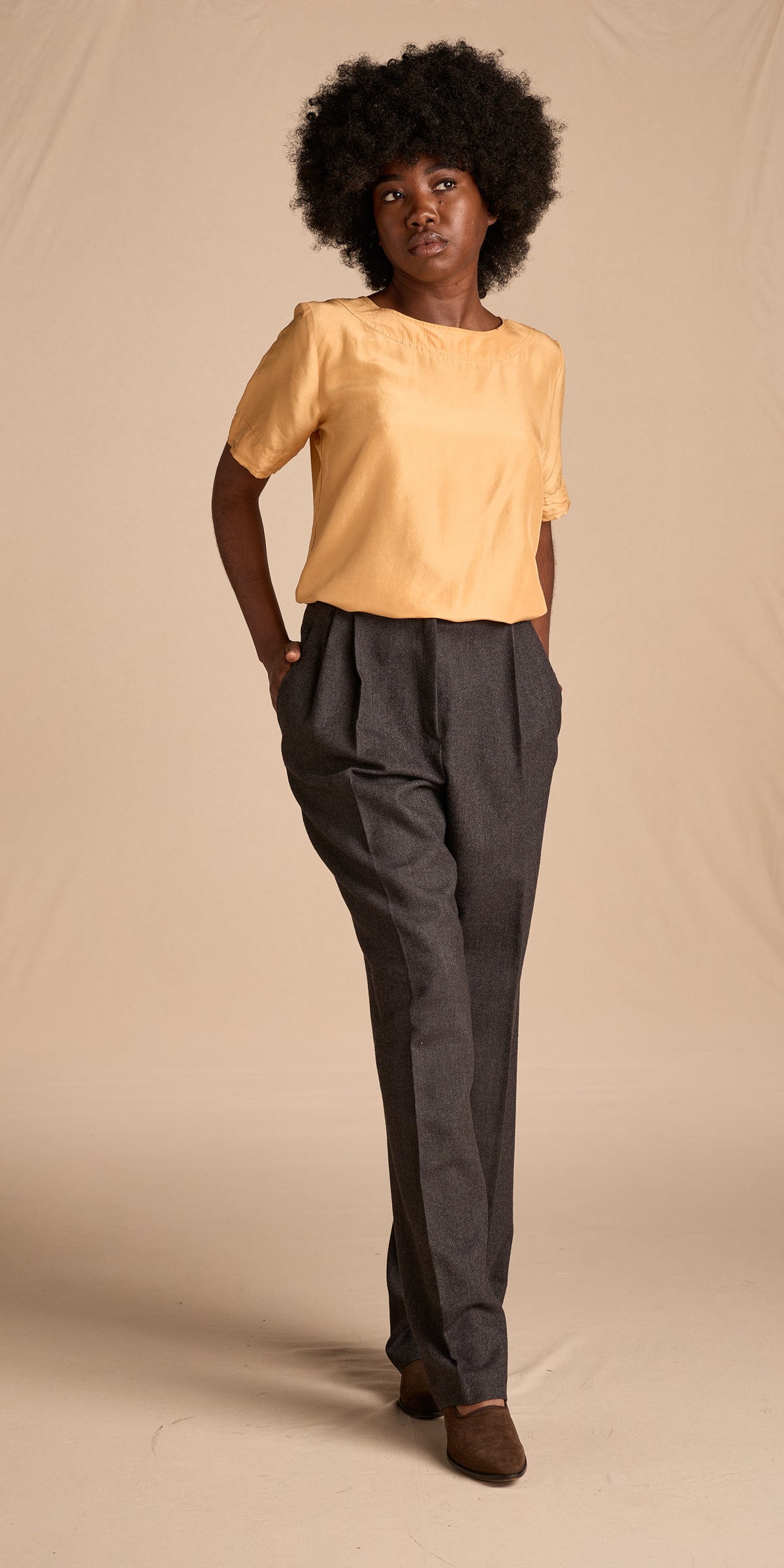 Valentino Studio 1980s Gray Trouser Pants