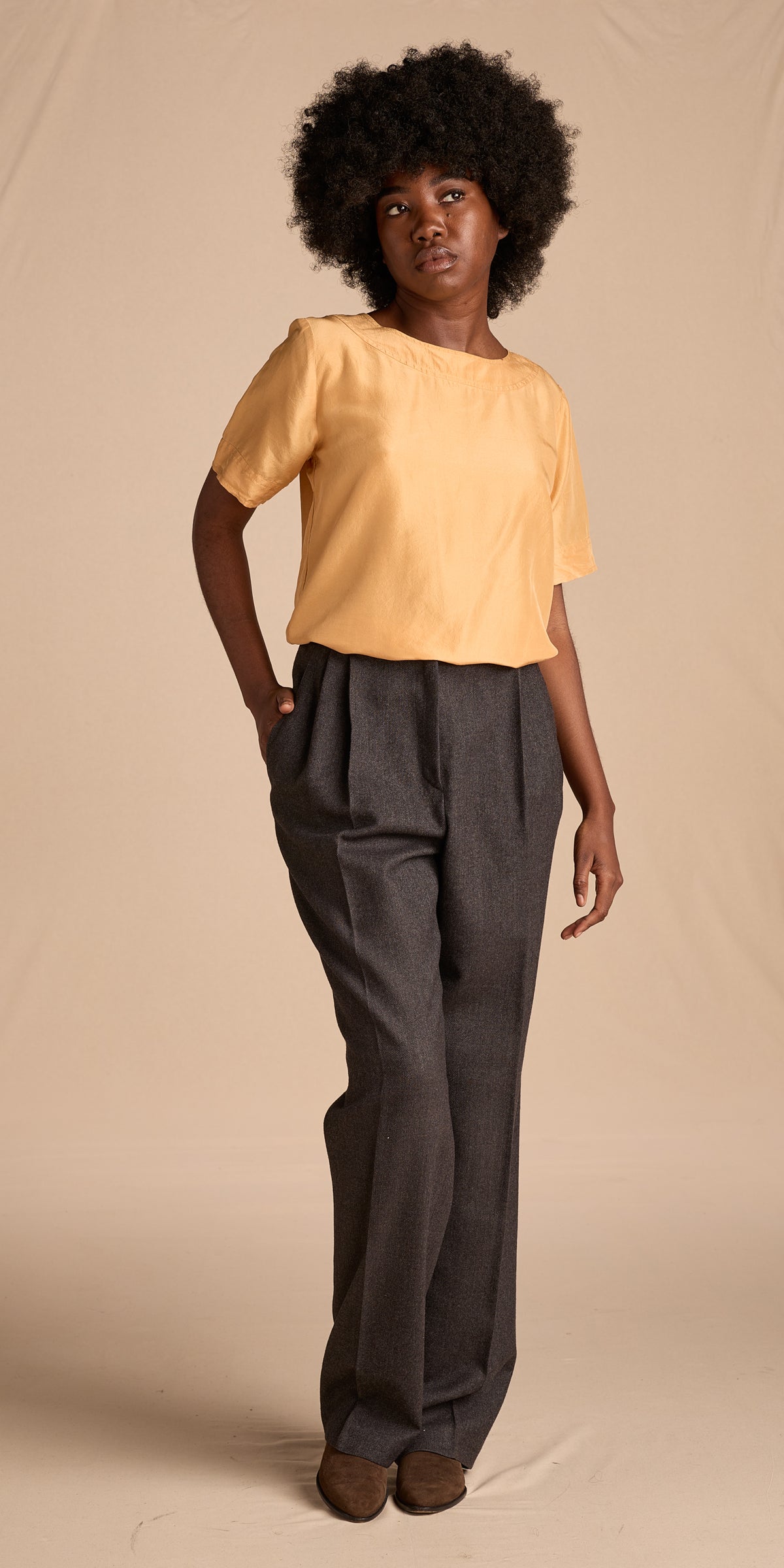 Valentino Studio 1980s Gray Trouser Pants