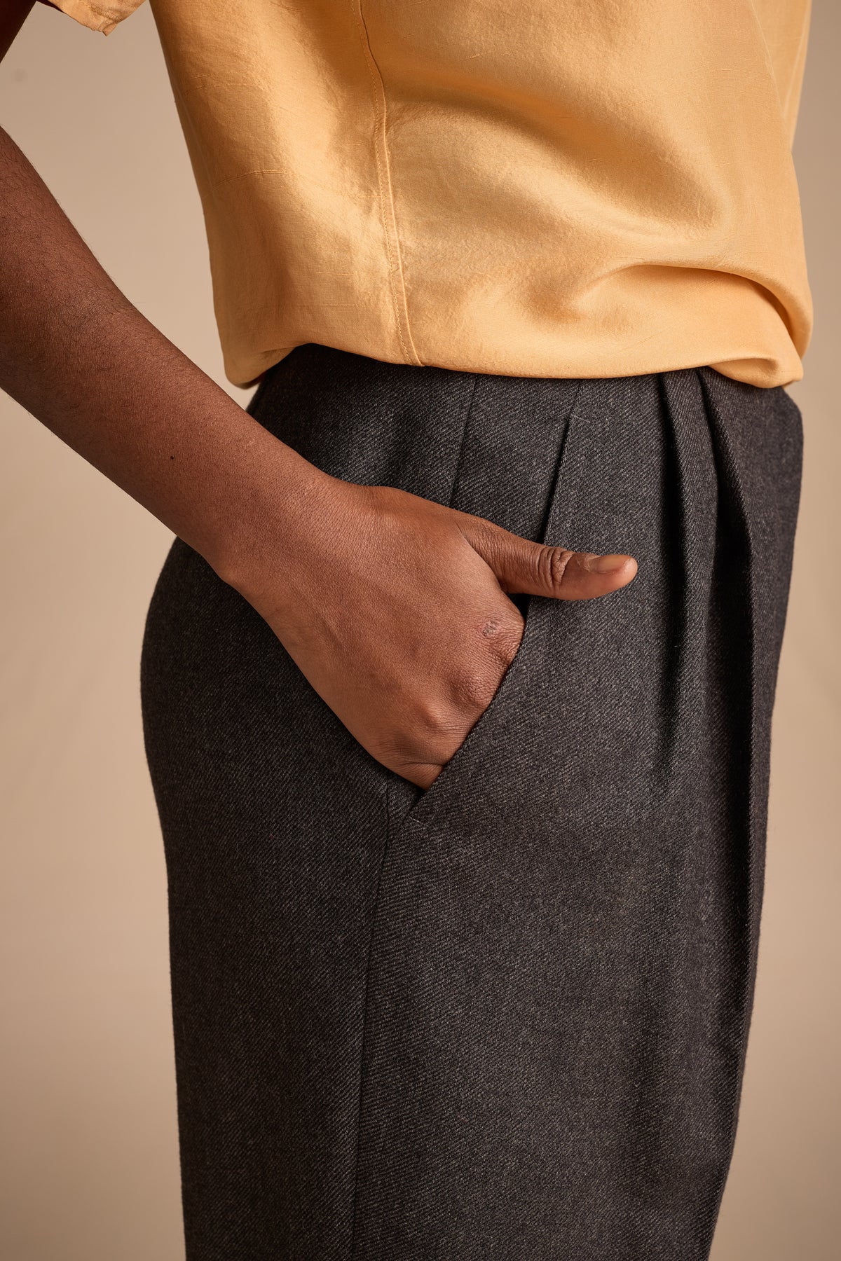 Valentino Studio 1980s Gray Trouser Pants