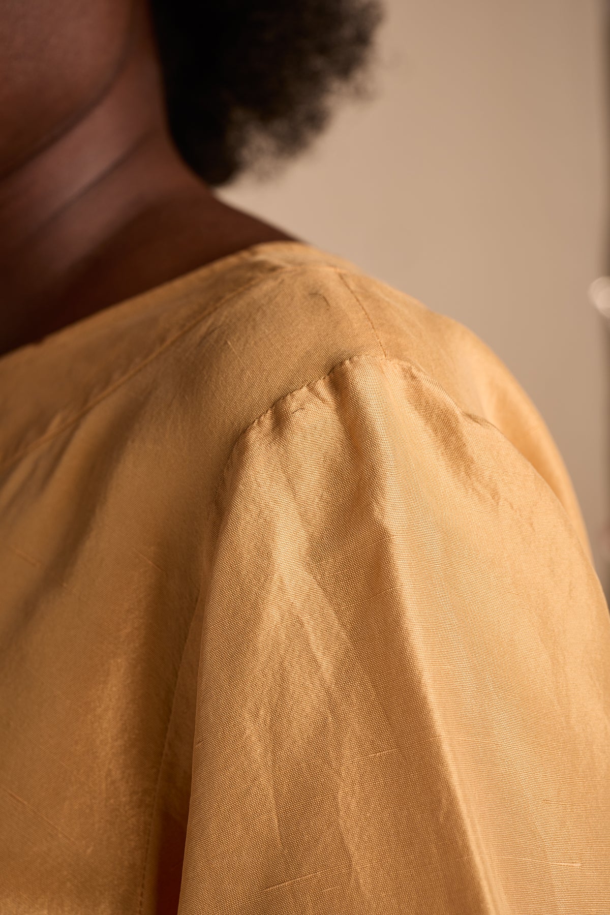 Yves Saint Laurent 1980s Mustard Silk Top