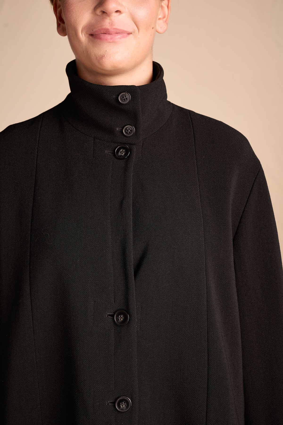 Giorgio Armani 1990s Black Swing Coat
