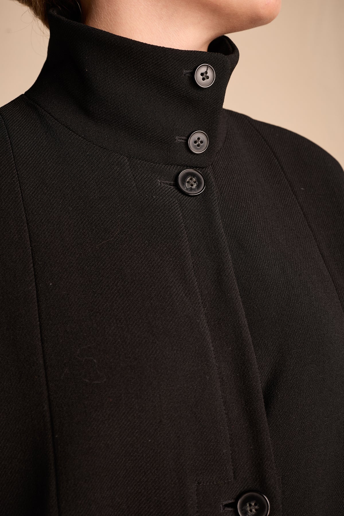 Giorgio Armani 1990s Black Swing Coat