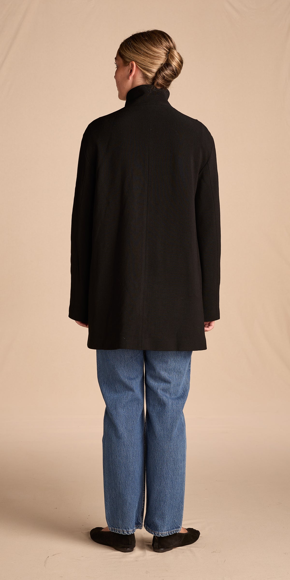 Giorgio Armani 1990s Black Swing Coat