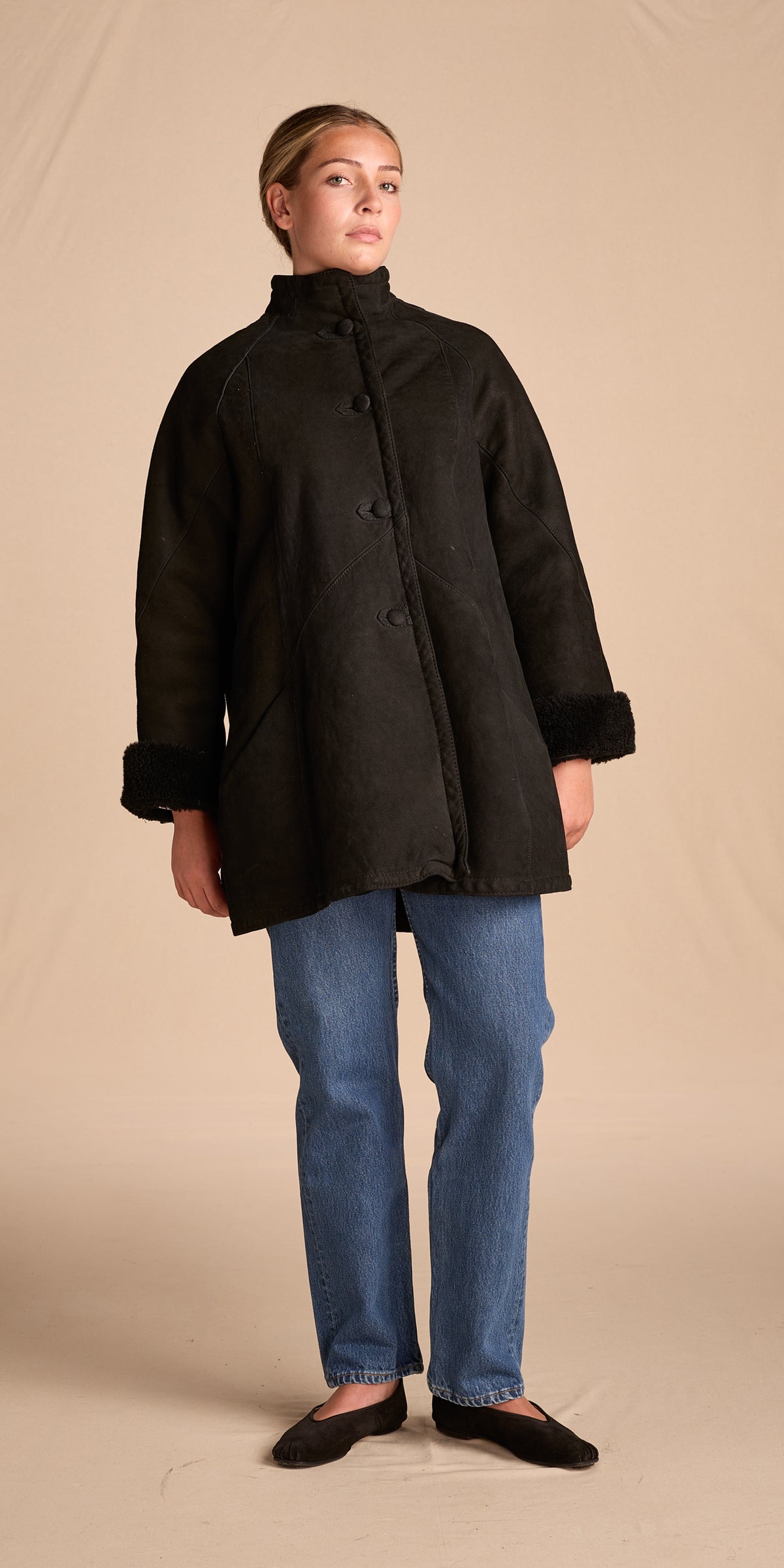 Geoffrey Beene 1980s Shearling Coat