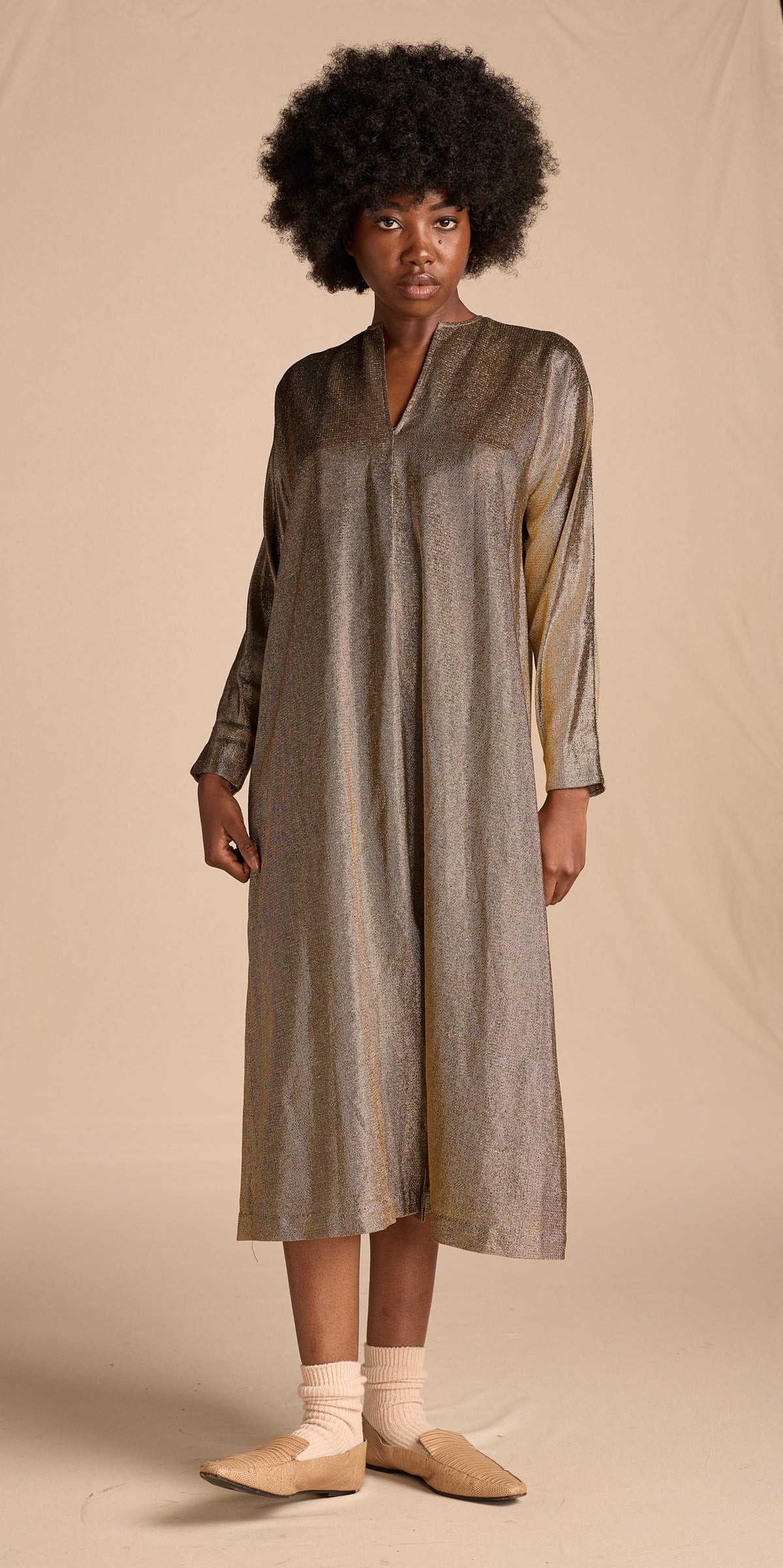 Halston IV c. 1980 Bronze Tunic
