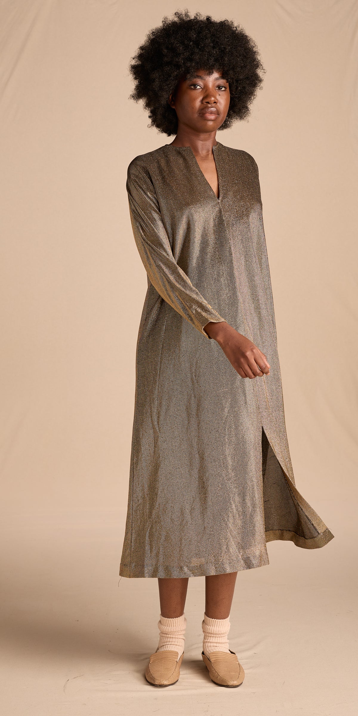 Halston IV c. 1980 Bronze Tunic