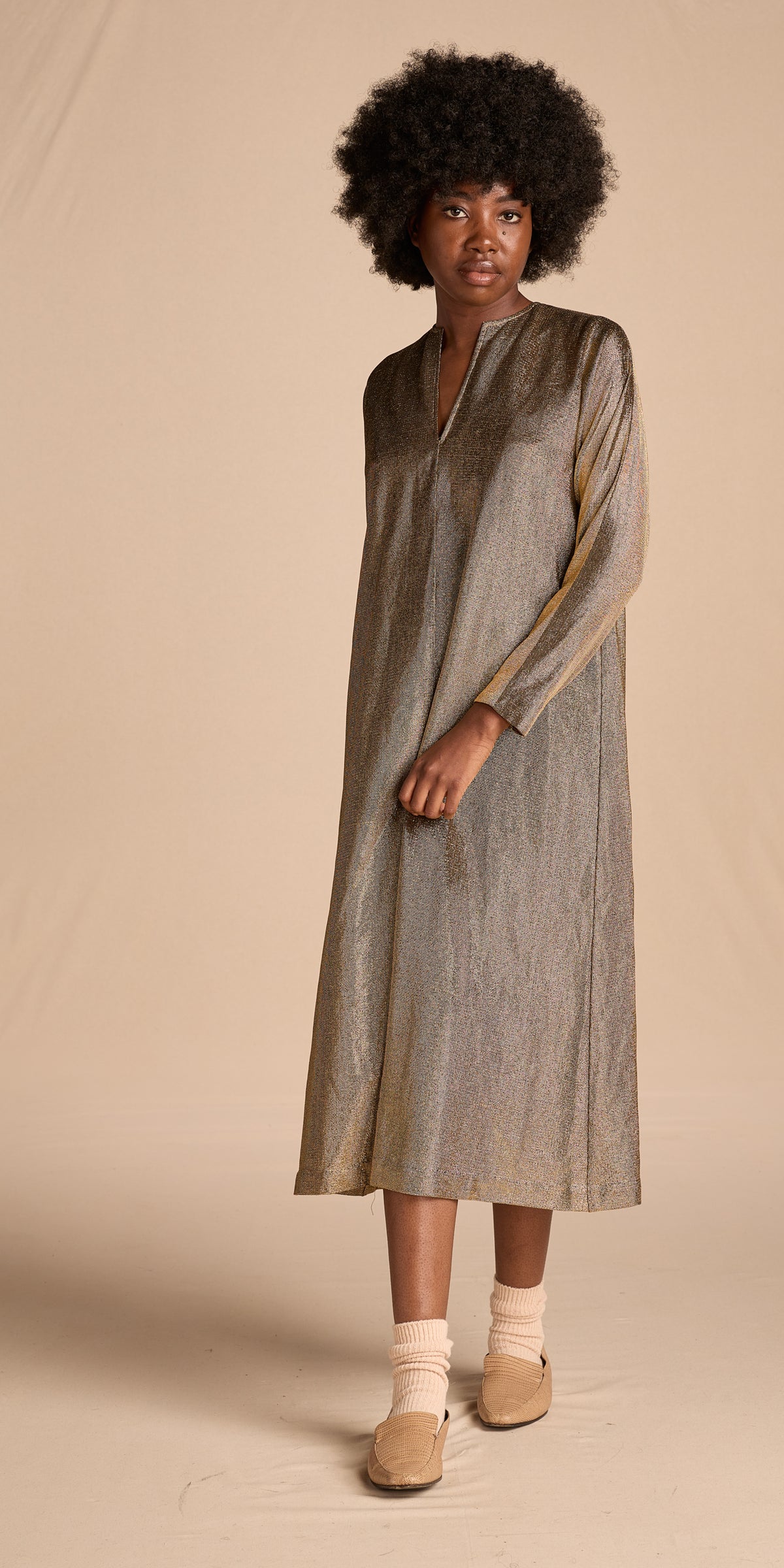 Halston IV c. 1980 Bronze Tunic