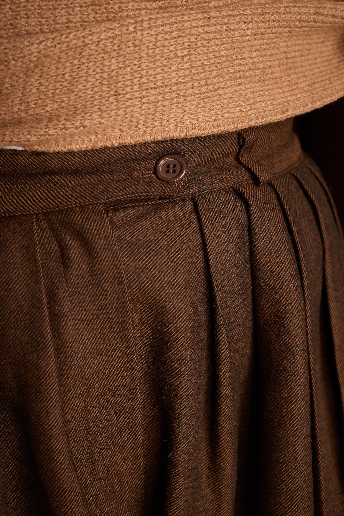 Kenzo 1980s Brown Wool Trousers