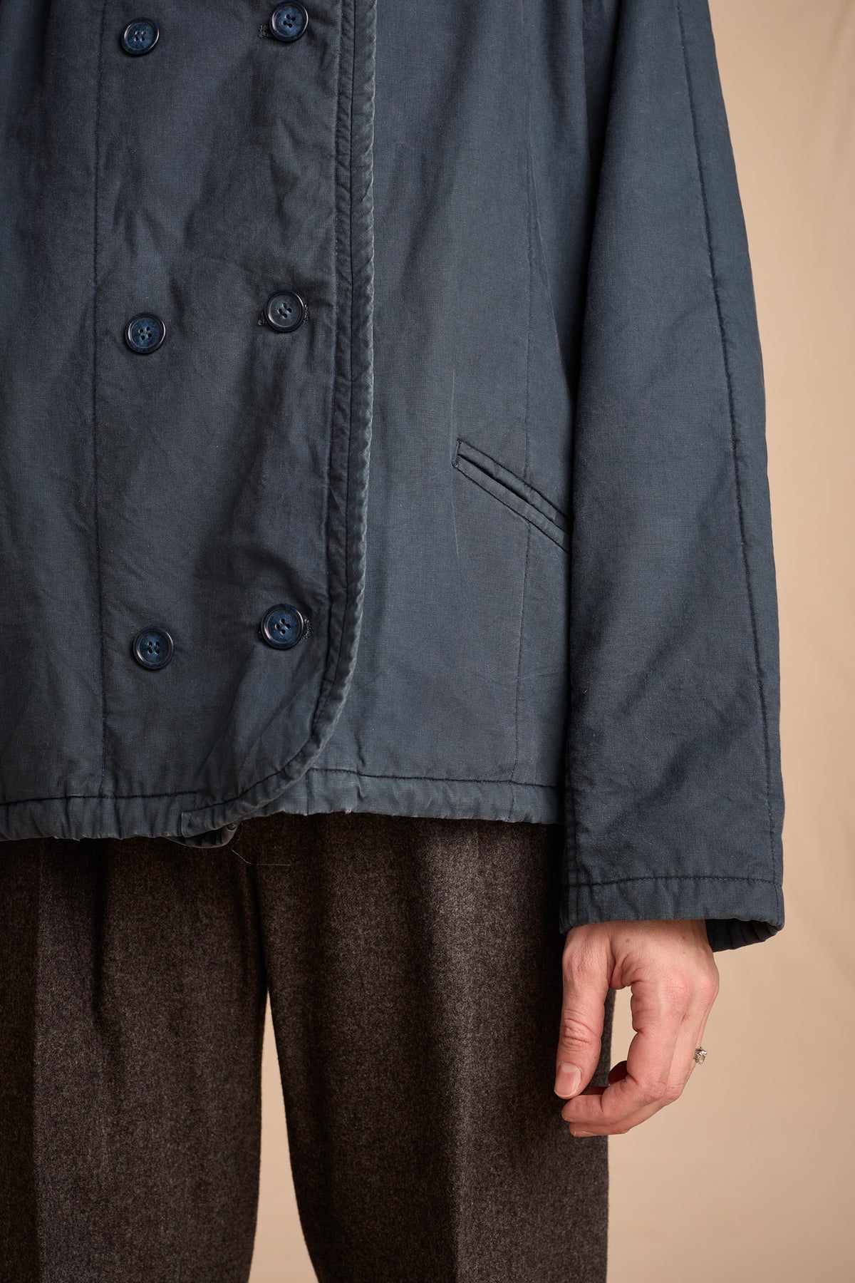 Y's by Yohji Yamamoto 1970s Teal Cotton Jacket