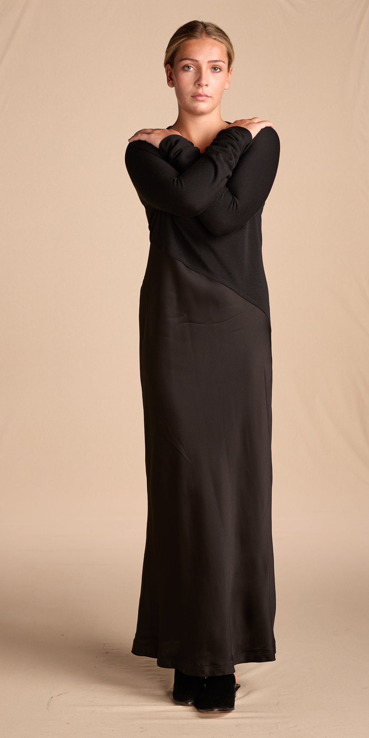 Donna Karan Vintage 1990s-2000s Black Crepe Dress