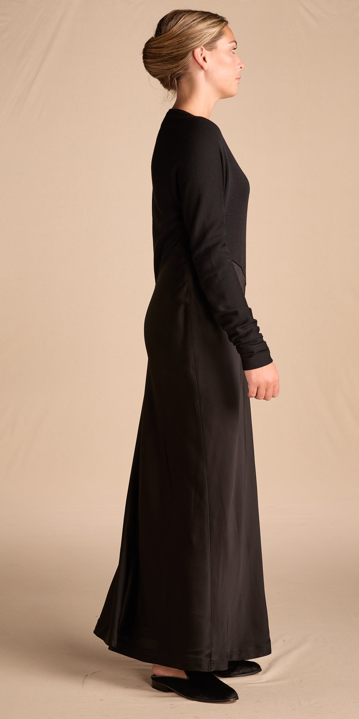 Donna Karan Vintage 1990s-2000s Black Crepe Dress