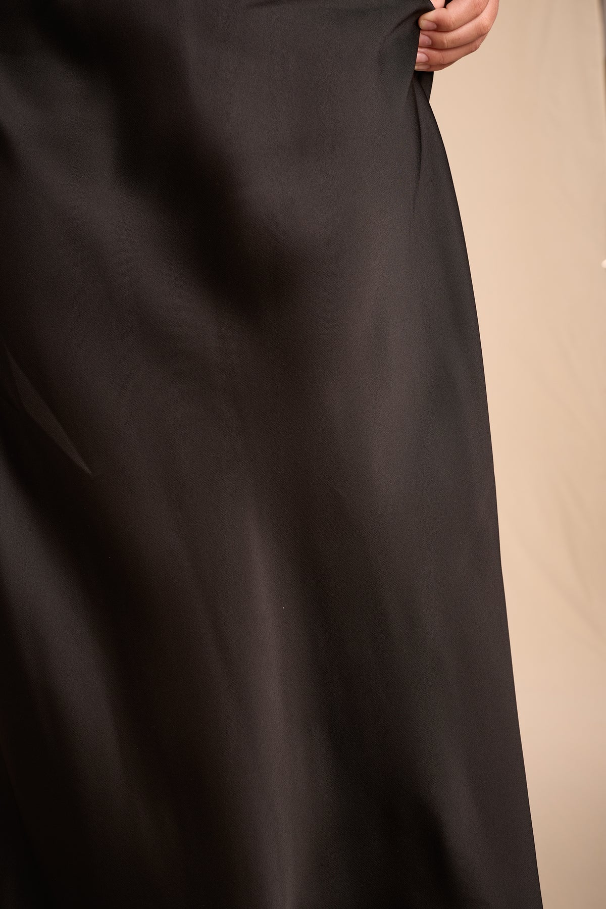 Donna Karan Vintage 1990s-2000s Black Crepe Dress