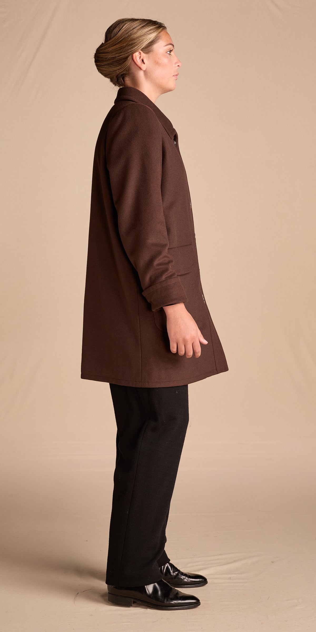 Yves Saint Laurent 1990s Chocolate Brown Wool Coat