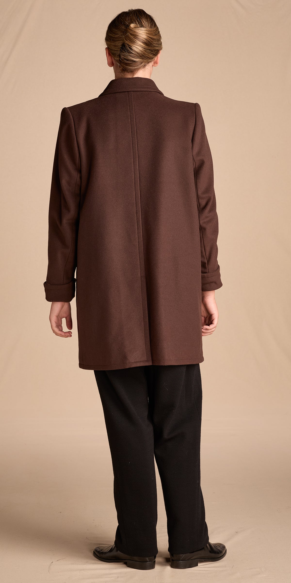 Yves Saint Laurent 1990s Chocolate Brown Wool Coat