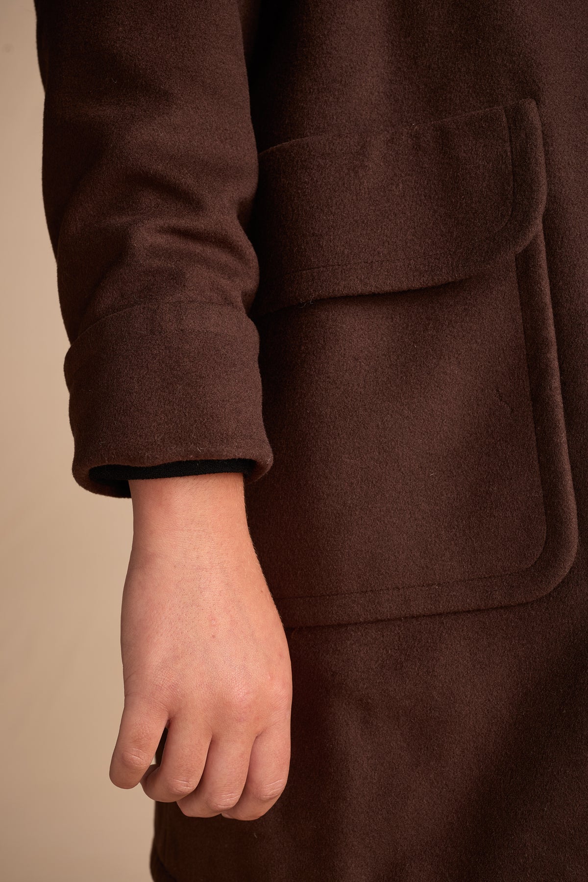 Yves Saint Laurent 1990s Chocolate Brown Wool Coat