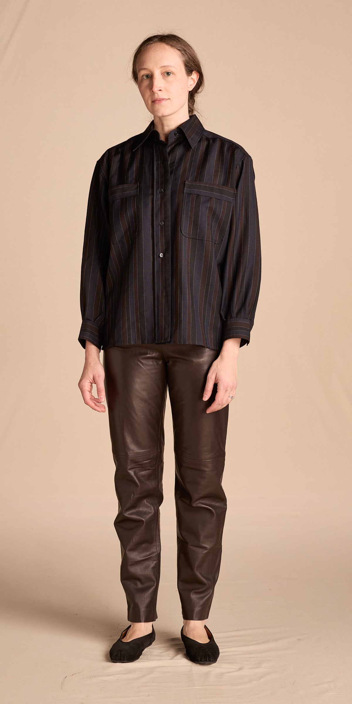 Yves Saint Laurent 1980s Striped Wool Shirt
