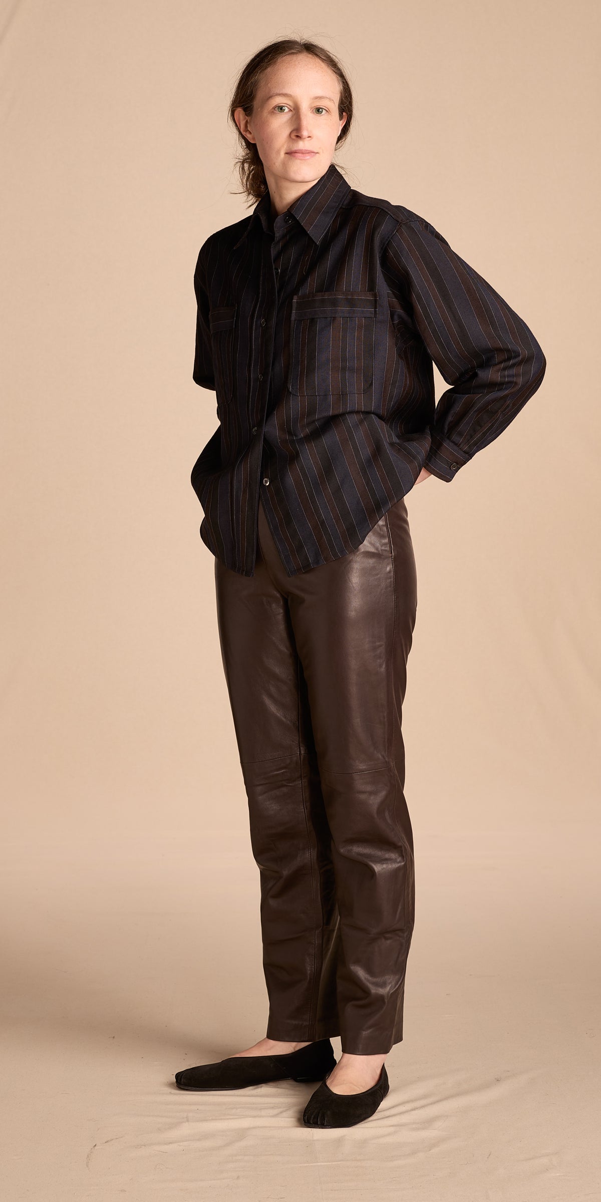 Yves Saint Laurent 1980s Striped Wool Shirt