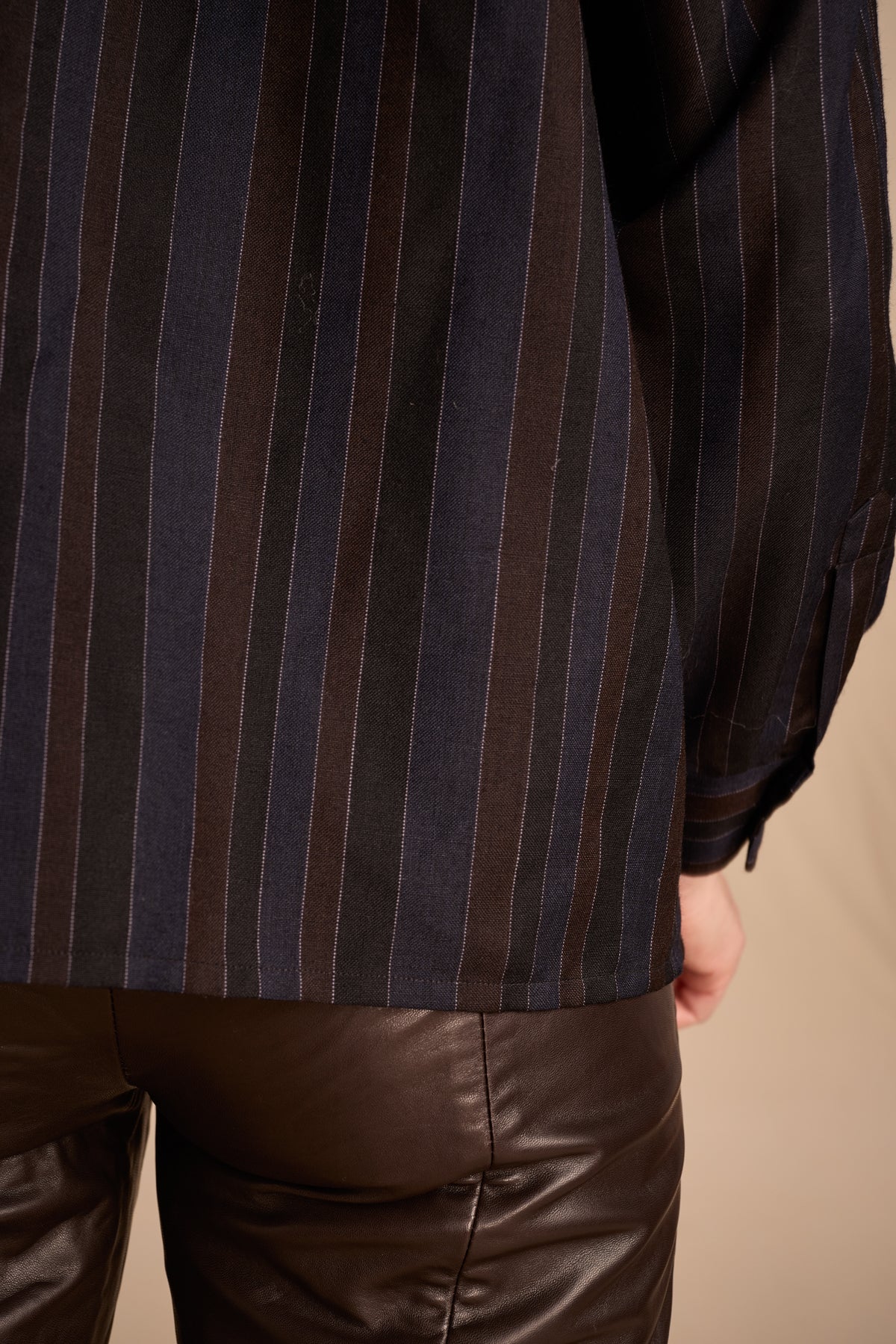 Giorgio Armani 1990s Brown Lambskin Leather Pants