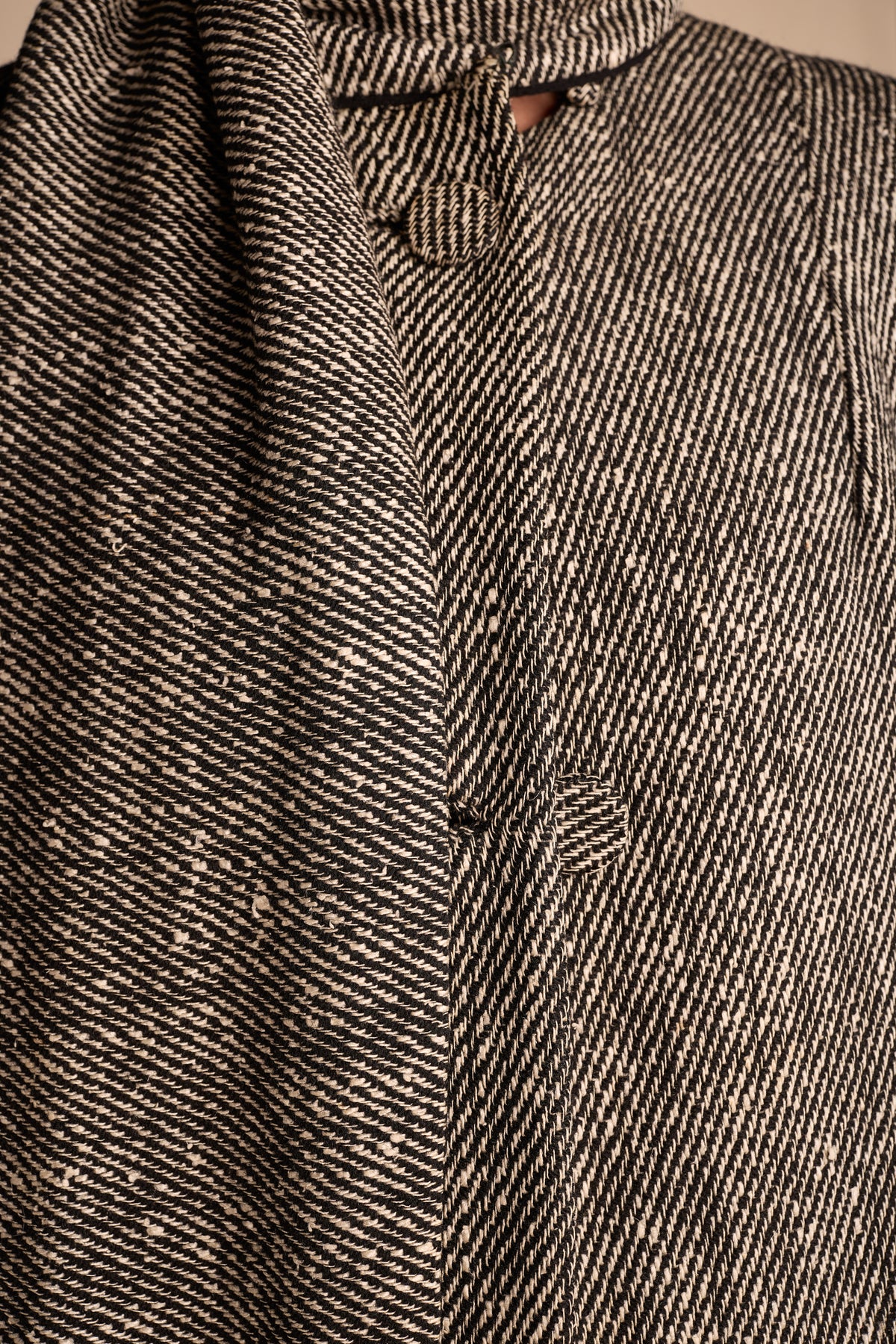 Morton Bregman 1960s Gray Fringed Wool Blend Coat With Matching Scarf
