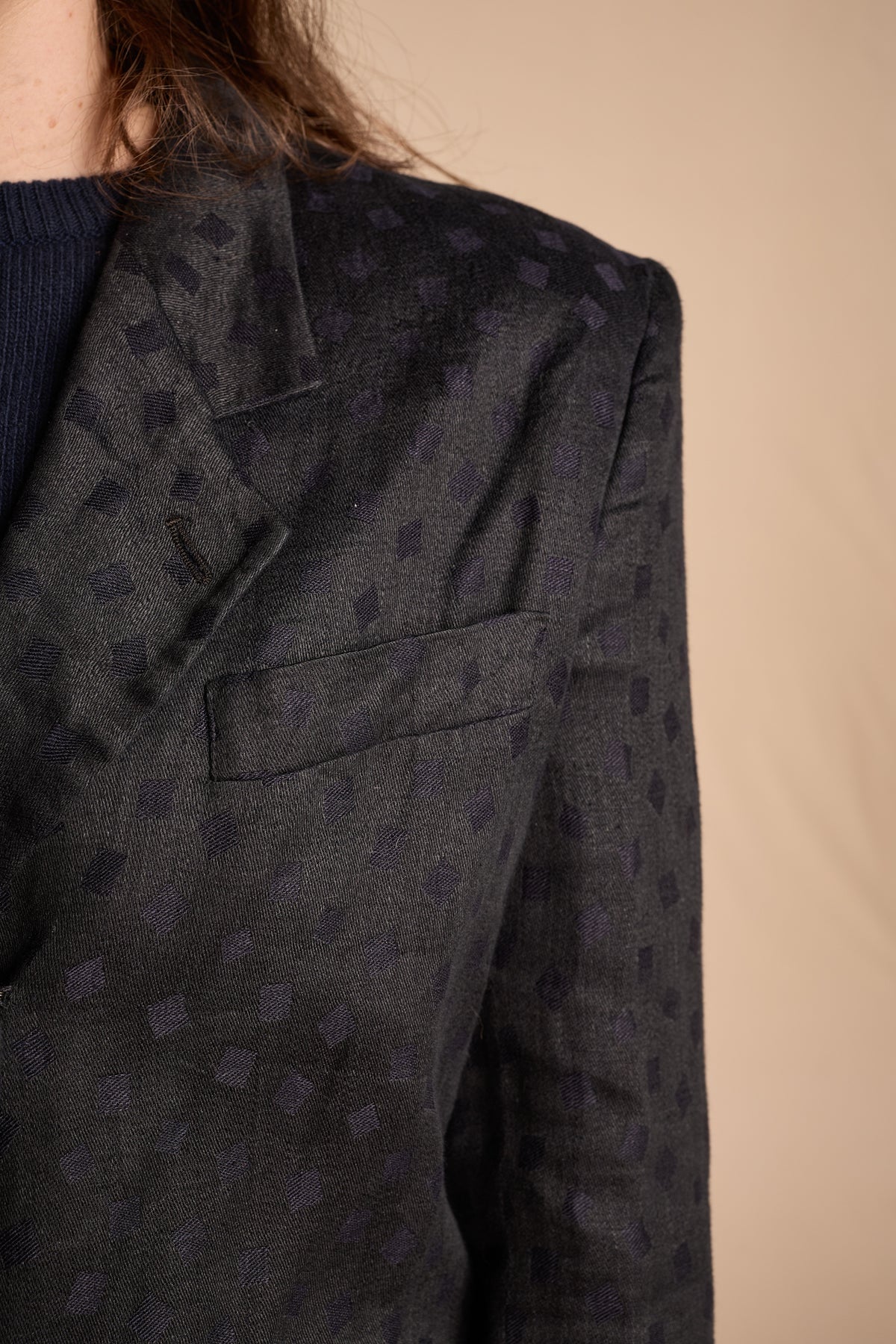 Giorgio Armani 1970s Navy Cotton Jacket