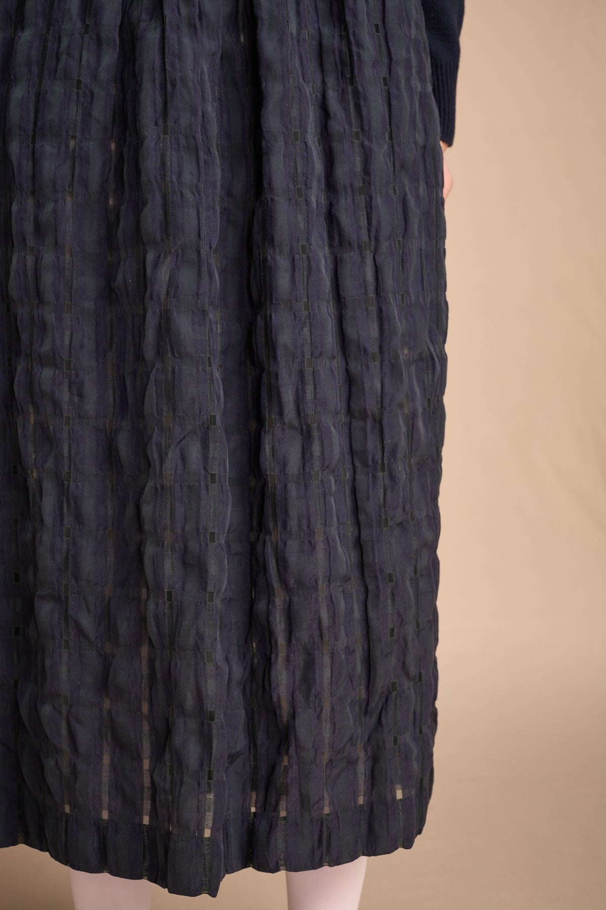 Giorgio Armani 1970s Navy Cotton Skirt