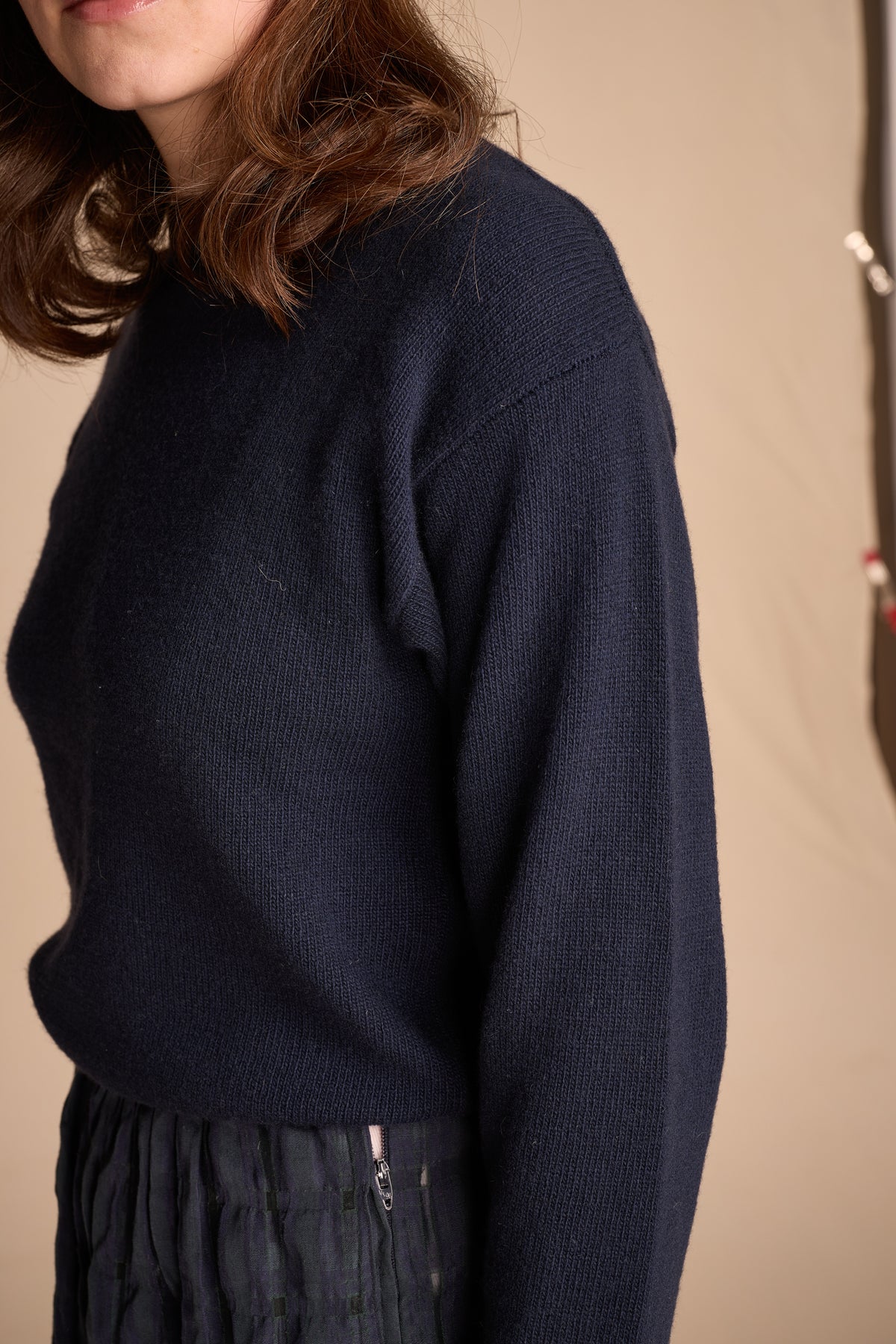 Zoran 1980s-1990s Navy Cashmere Sweater