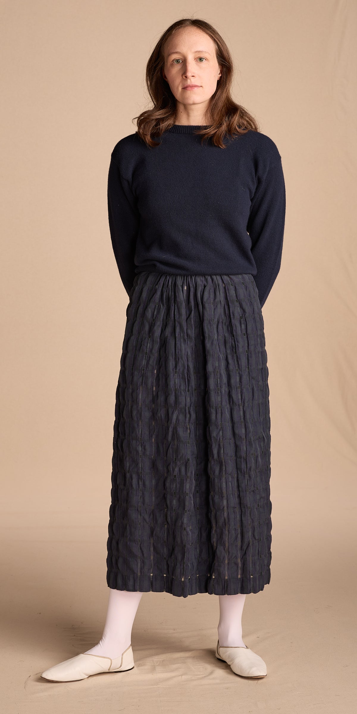 Zoran 1980s-1990s Navy Cashmere Sweater