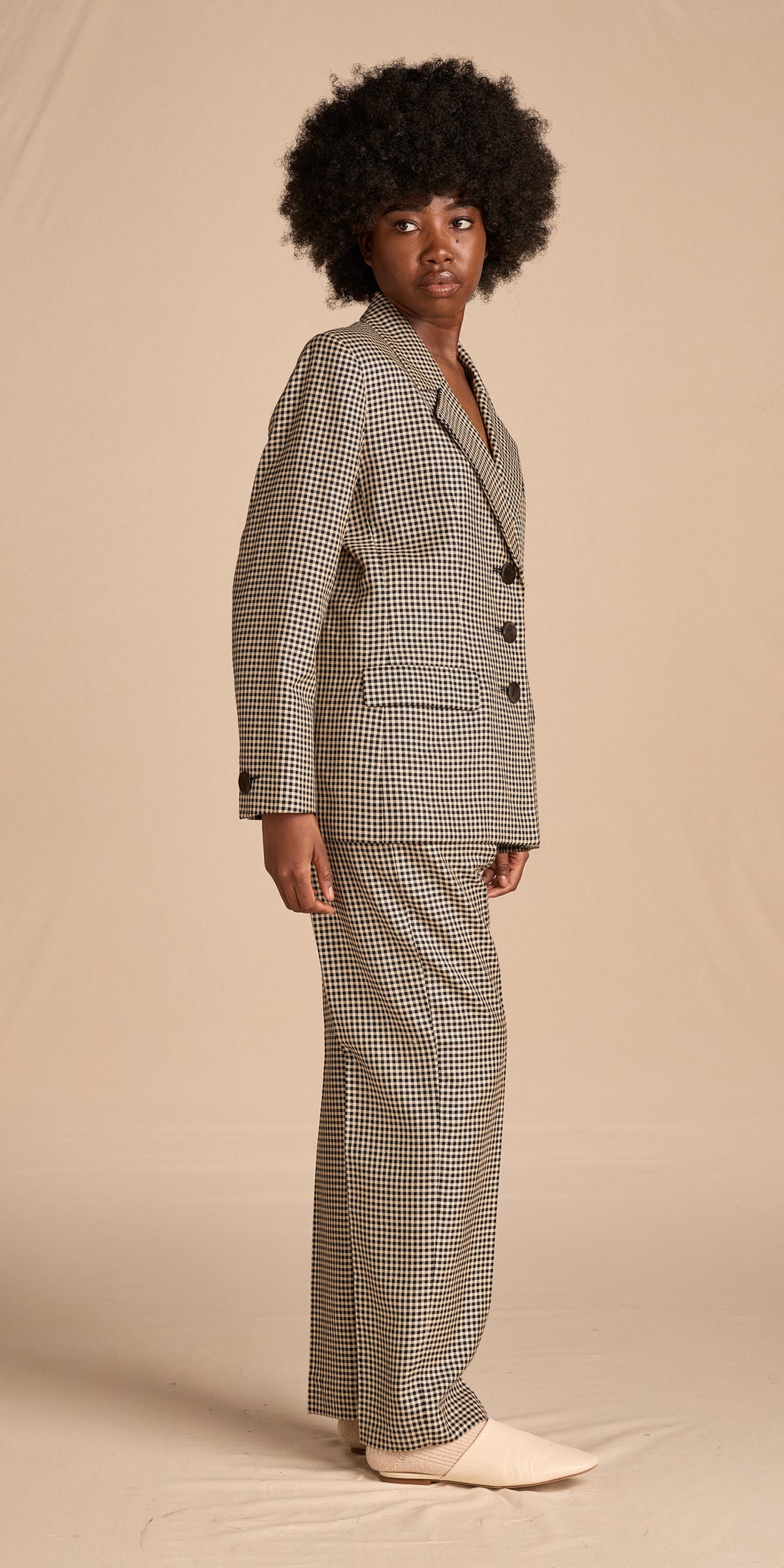 Yves Saint Laurent 1996 Wool-Silk Houndstooth Suit