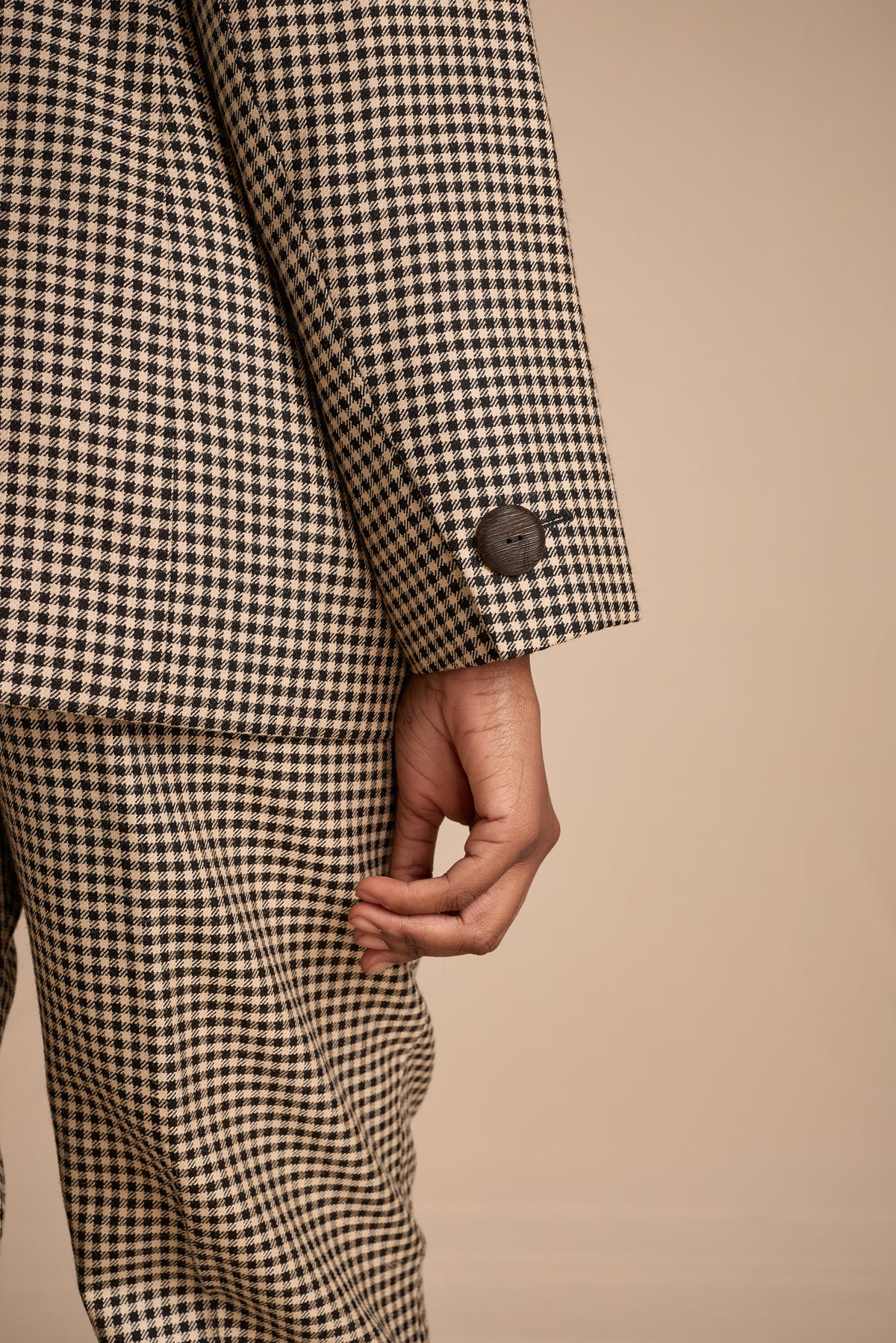 Yves Saint Laurent 1996 Wool-Silk Houndstooth Suit