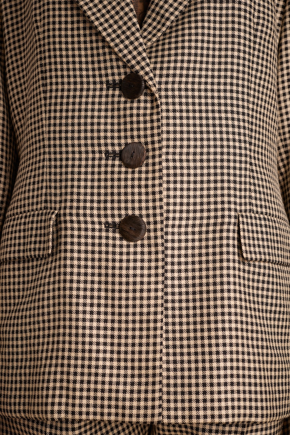 Yves Saint Laurent 1996 Wool-Silk Houndstooth Suit