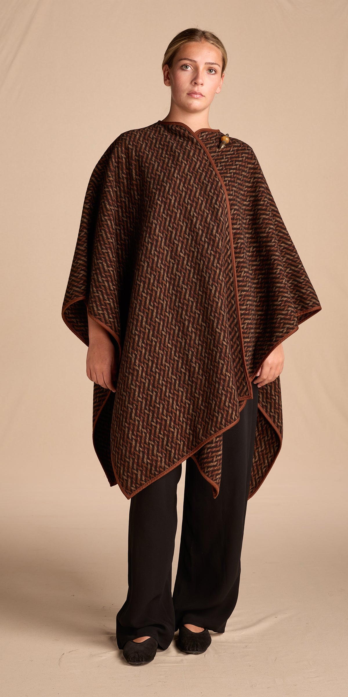 Giorgio Armani Fall/Winter 1981 Geometric Woven Cape