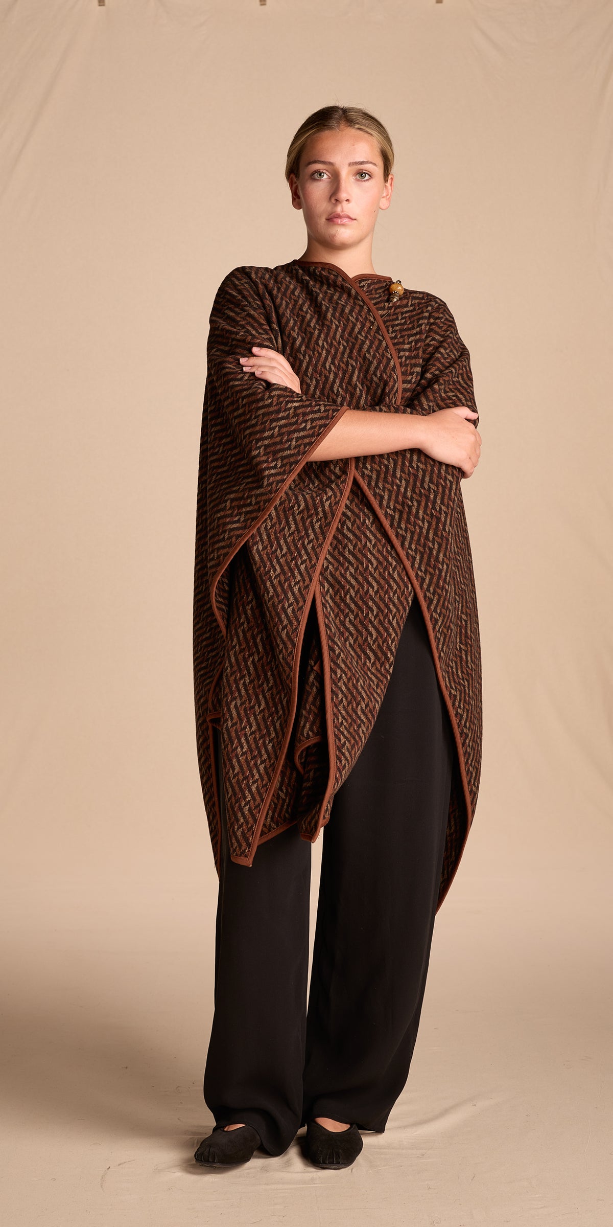 Giorgio Armani Fall/Winter 1981 Geometric Woven Cape