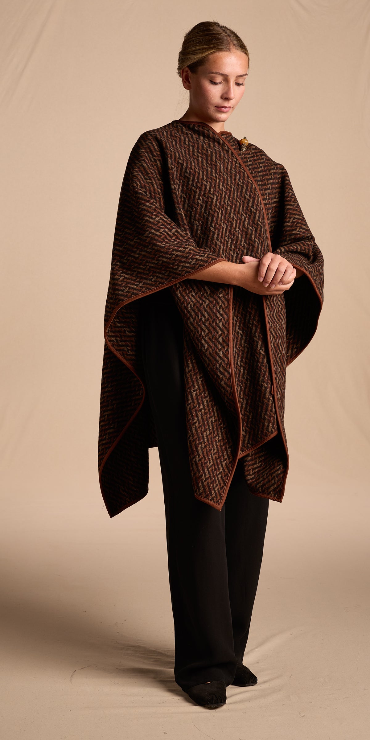 Giorgio Armani Fall/Winter 1981 Geometric Woven Cape