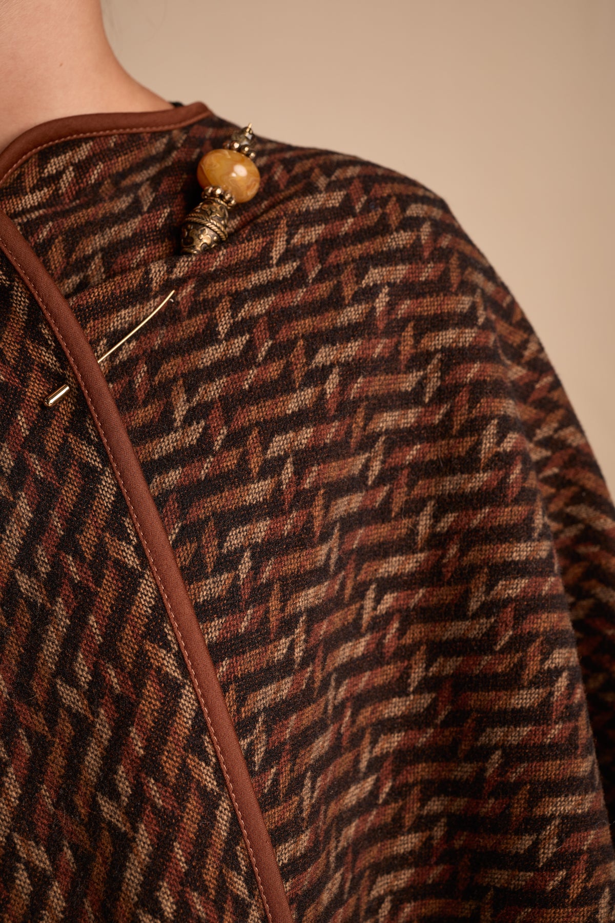 Giorgio Armani Fall/Winter 1981 Geometric Woven Cape