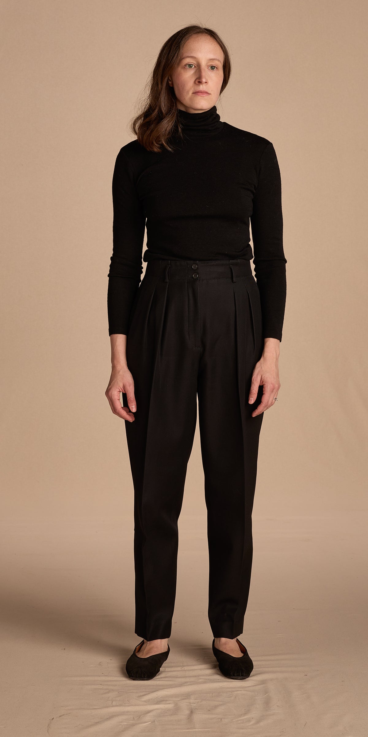 Y's by Yohji Yamamoto 2000s Black Wool Turtleneck