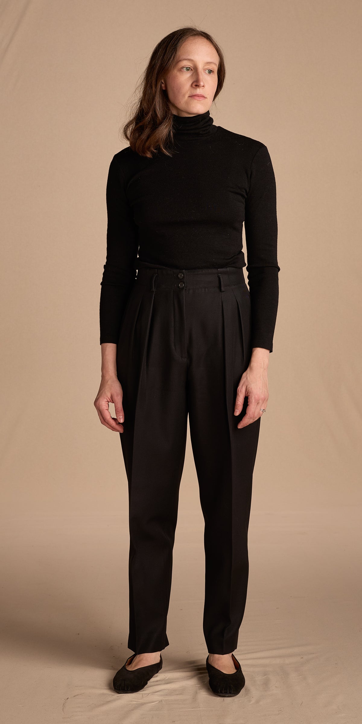 Y's by Yohji Yamamoto 2000s Black Wool Turtleneck