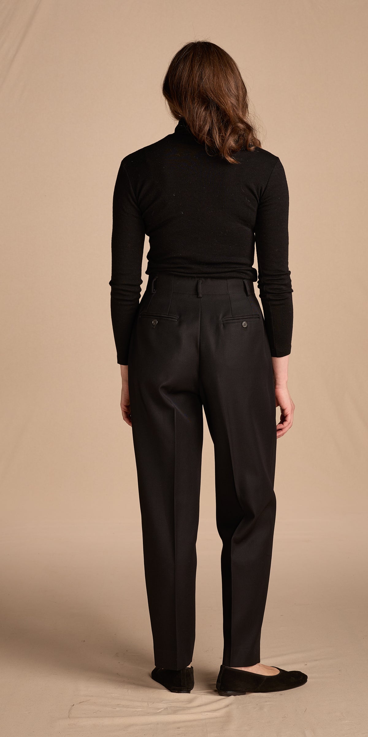 Y's by Yohji Yamamoto 2000s Black Wool Turtleneck