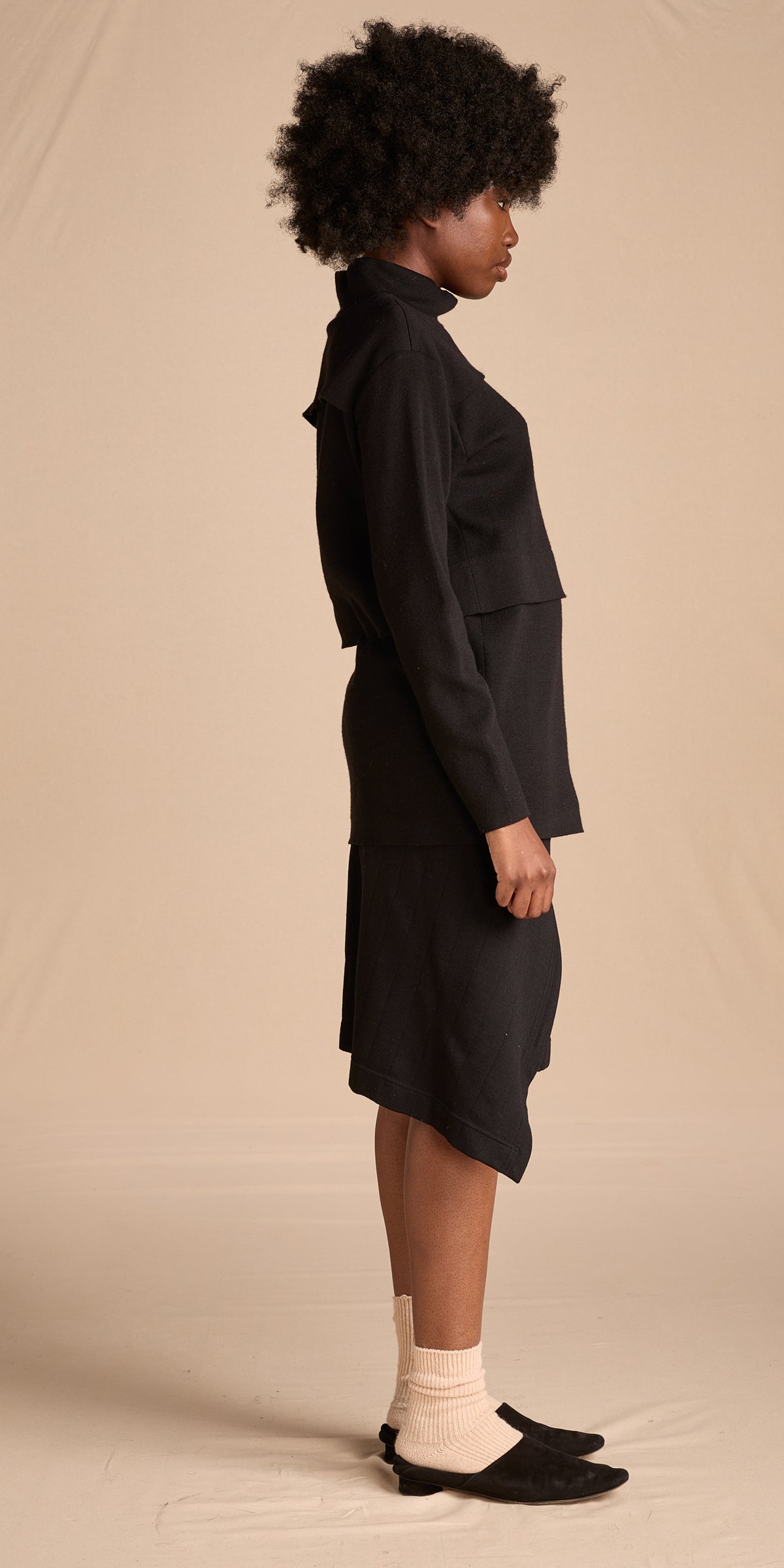 Issey Miyake 1980s Black Wool Sweater